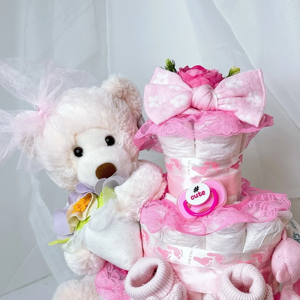 Baby Bear Diaper Cake, Baby Shower Gift